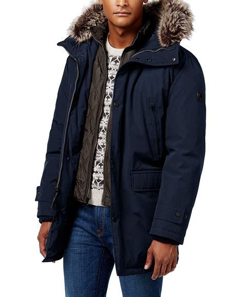 michael kors mens snorkel coat|Michael Kors Mens Faux Fur Warm Parka Coat .